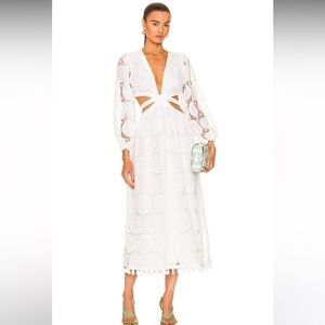 Alexis stran midi dress size small